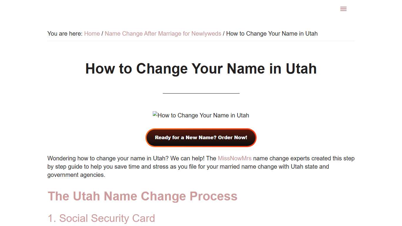 How to Change Your Name in Utah - 2026